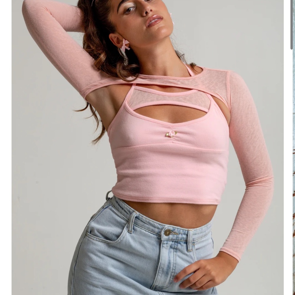 LES MISS• pink ballet top and bolero